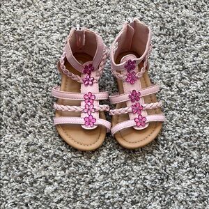 Pink Floral Kids Sandals